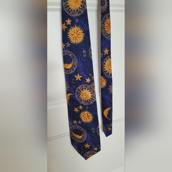 Mens Vintage 90s American Eagle Outfitters Celestial Tie - Picture 2 of 4